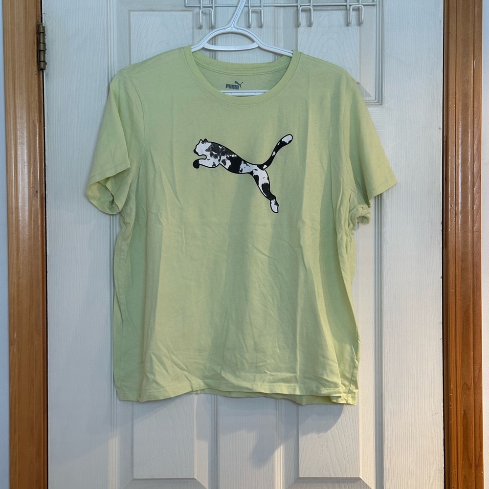 🛍️ Ladies Puma Lemon Lime T-Shirt, Size XL
